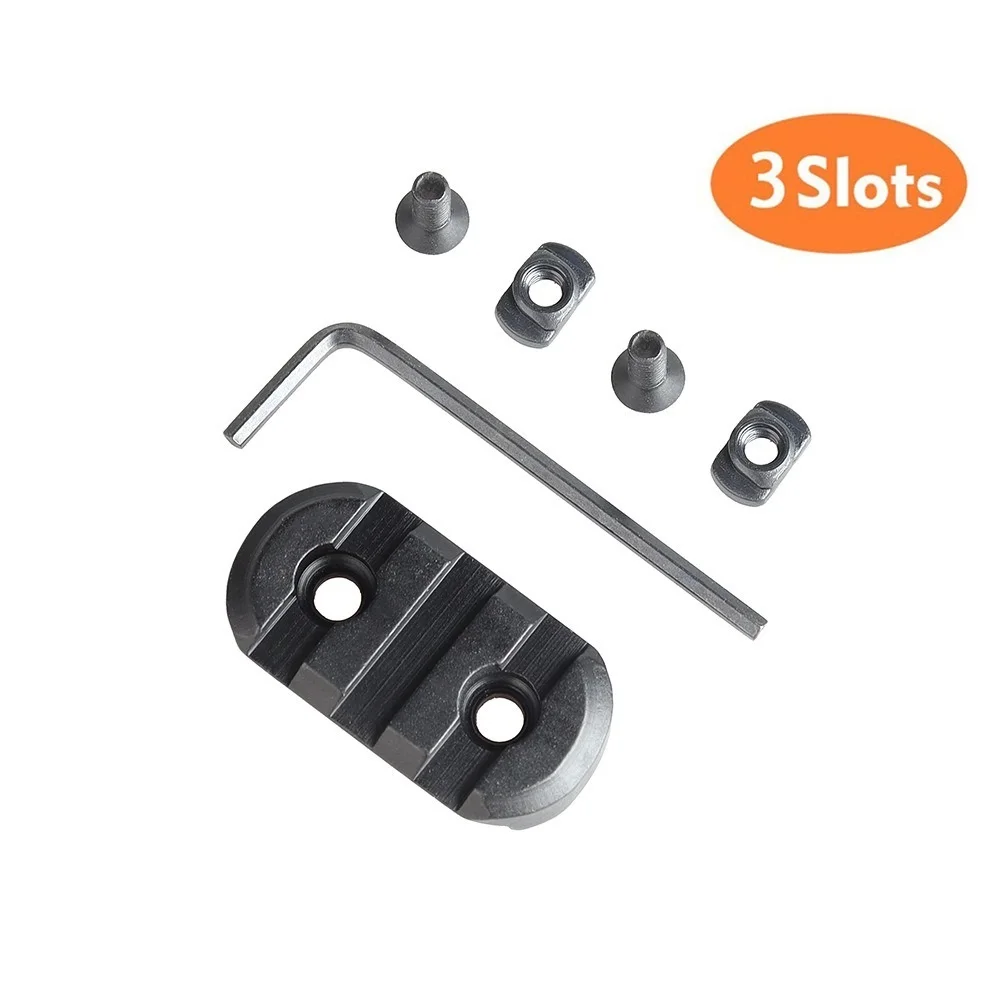 Tactical Aluminum Picatinny 3-Slot Guide Rail 20mm Rail Adapter CNC Aluminum Alloy Rifle Scope Mount Base Rail Plate
