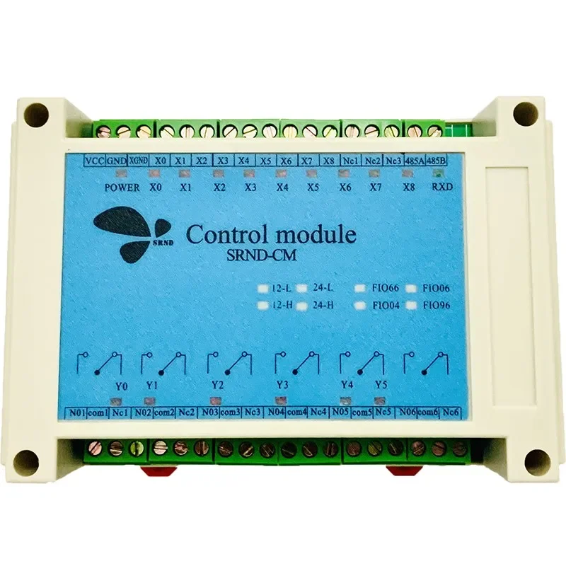 Switch quantity input relay output control board rs485 communication 6 - way serial port IO extension module modbus