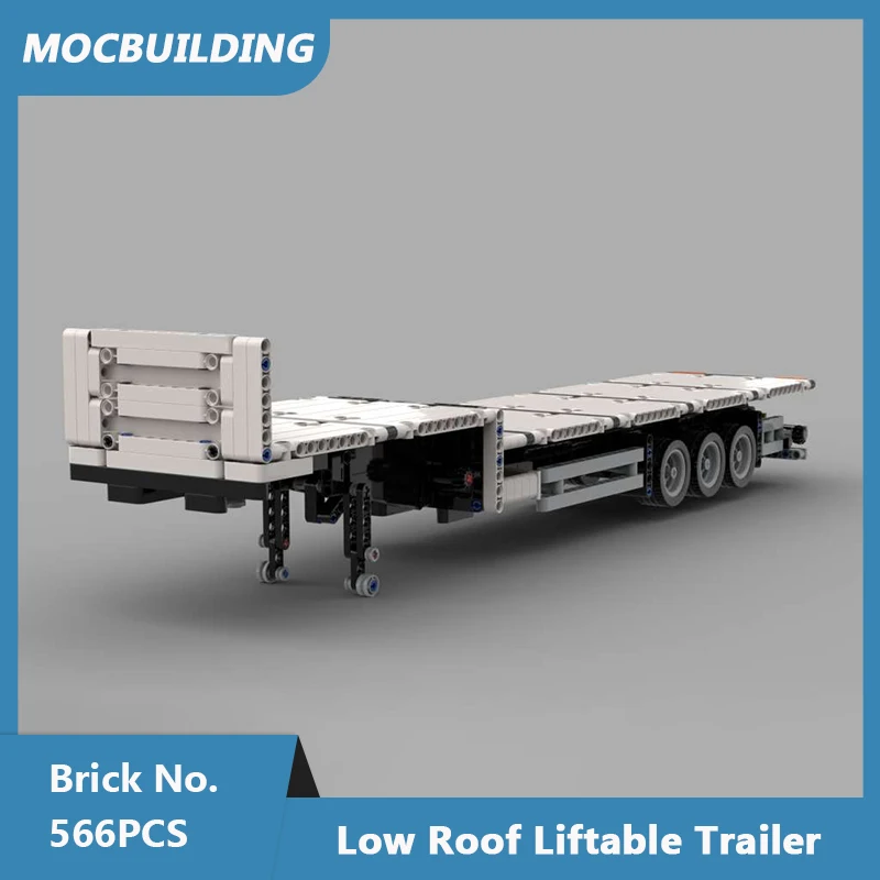 MOC Building Blocks Low Roof Liftable Trailer 1/21 ( 42078 Compatible) Model DIY Assembled Bricks Educational Toys Gifts 566PCS