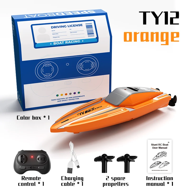Kinder Mini Tragbare Elektrische Rc Boot 2,4 Ghz High Speed Schiff Wasser Outdoor Spielzeug Mit Beleuchtung Kinder Erwachsene Geschenke Spielzeug für Jungen