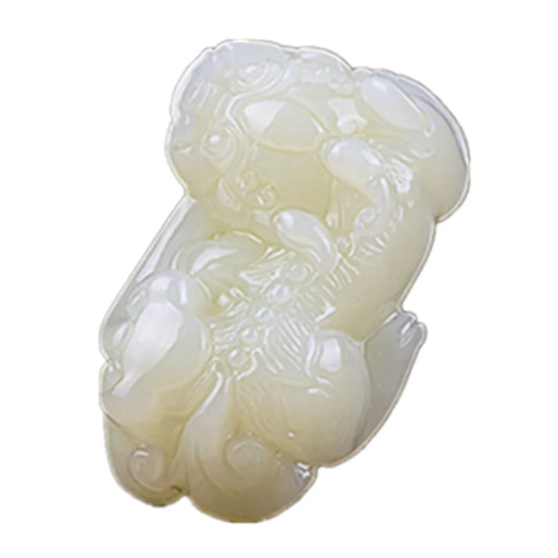 Direct Supply Jade Products Pi Xiu Pendant Men's and Women's Jade Pendant Hetian Jade White Jade Overlord Pendant for Lovers image 5
