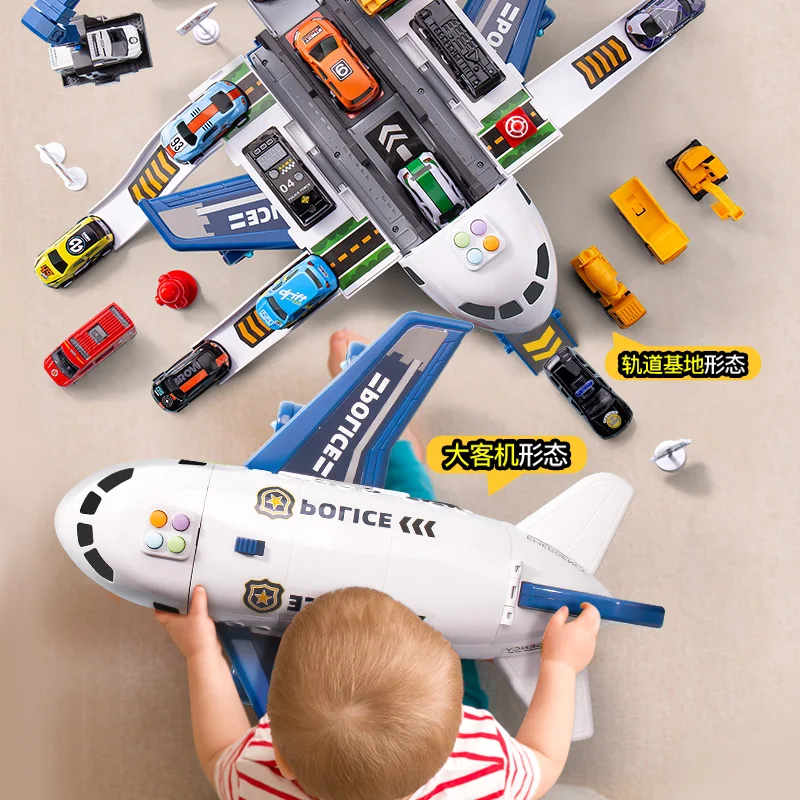 Children's aircraft toys oversized anti-drop deformation baby educational multi-function car 3-4-5 years old three boys 6