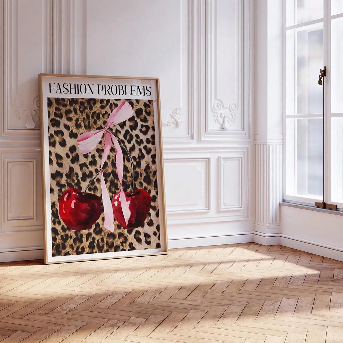 1 قطعة ، ملصق عتيق للمجلة ، ملصق الكرز الفهد ، الفن ، طباعة الموضة ، الفن ، فن جدار الموضة ، غير المؤطرة #5