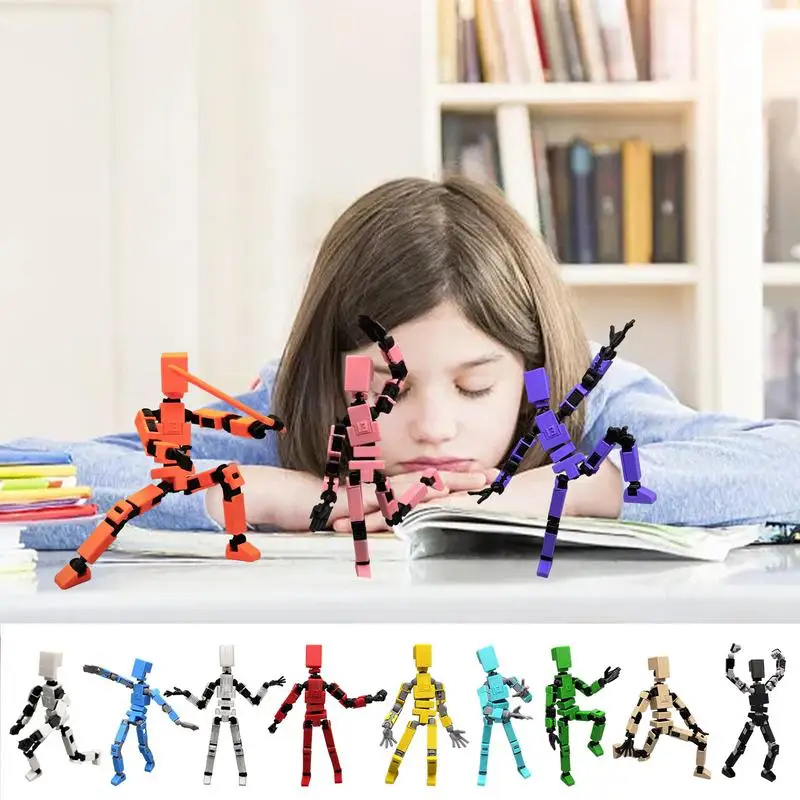 Multi-Jointed Movable Shapeshift Robot 3D Printed Mannequin Dummy Character Figures Toys Kids Adults Parent-children Game