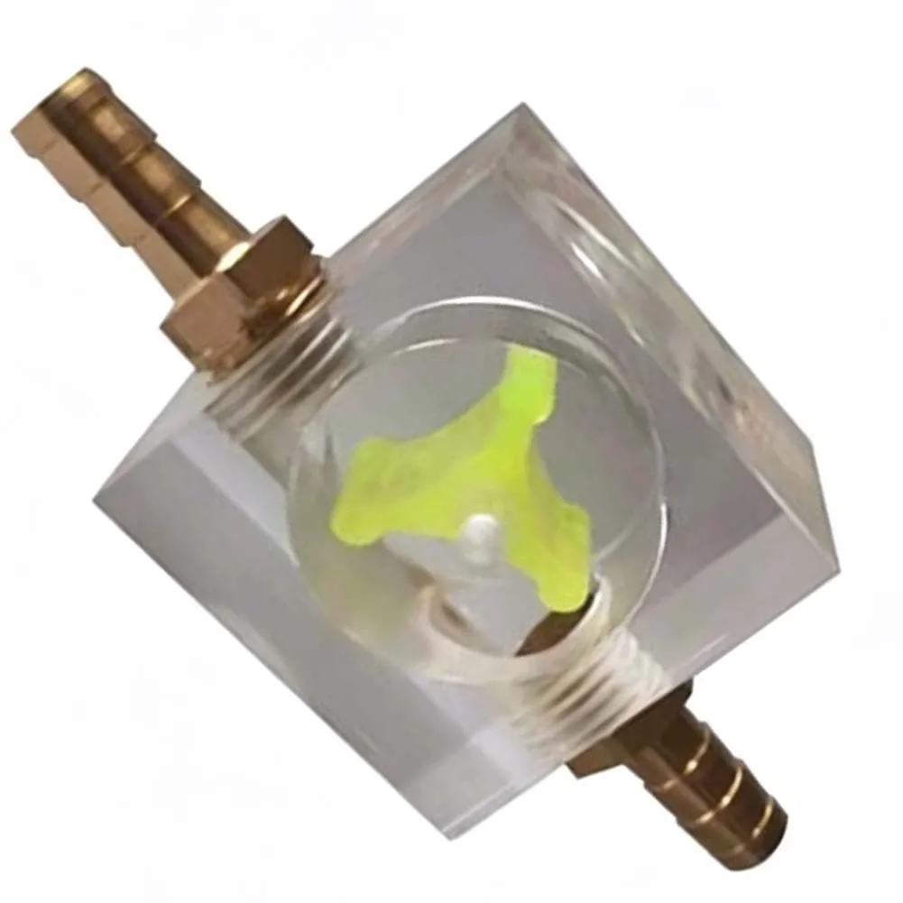 

PC Water Flow Indicator Acrylic Body Office Measuring Tools Flow Meter Standard Brass Connector For Water-cooled Applications