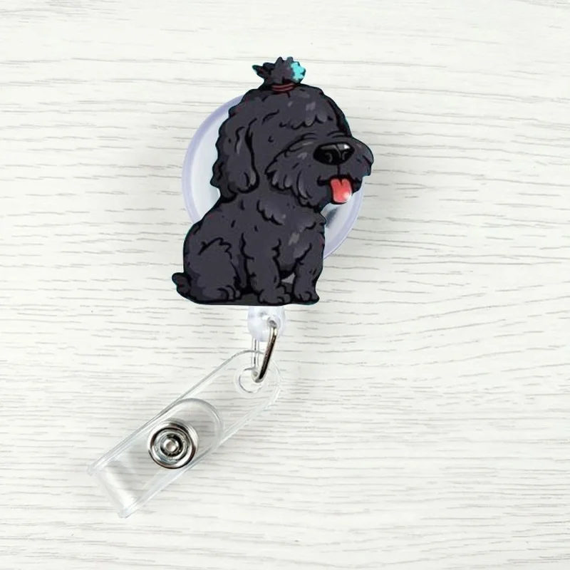 Easy Pull Work Badge Clip Cartoon Animal Retractable Badge Reels ID Tag Working Permit Clips