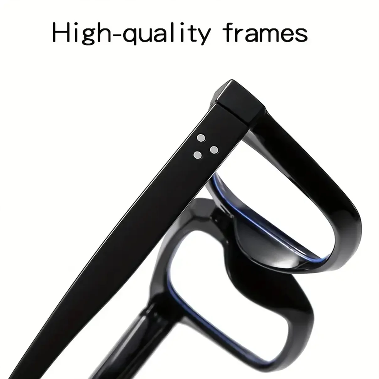1pc Retro Large Frame Blue Lig - مراجعة Gaming Glasses Blue وسعره
