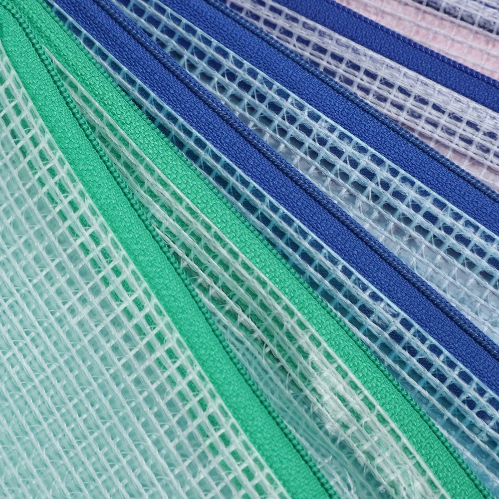

10Pcs A5 Zipper File Bag Waterproof 23.5*17.5cm Mesh Zipper File Bag Mesh Design Zipper Office Supplies Office Supplies