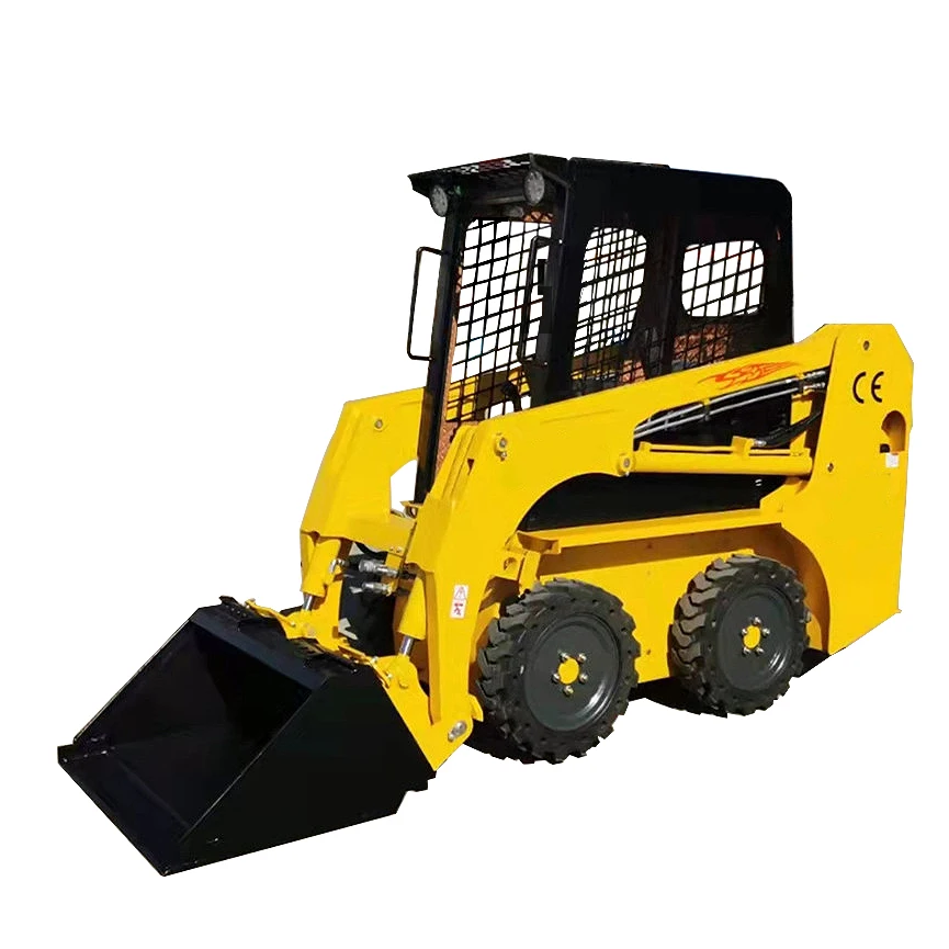 1/1.2/1.5/2/2.5 Ton Small Wheel Loader Small Forklift Skid Steer Loader 4WD Front Loader CE Certification Euro 5 Engine