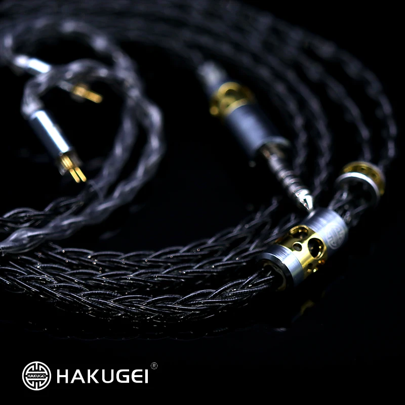 HAKUGEI Queen of Thousand Quiet Earbuds upgrade Cable Gold Silver Palladium Platinum Alloy Earphone Upgrade wire 0.78mm MMCX QDC