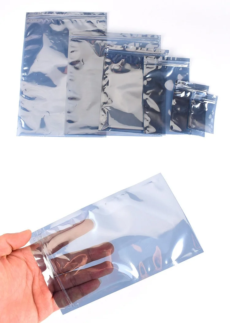 200PCS Anti Static Shielding Ziplock Bag DIY ESD Anti-static Instrument Chip Electronic Accessories Battery USB Logo Pouches