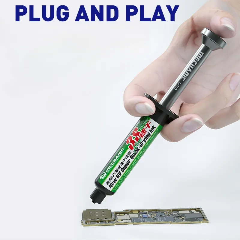 MECHANIC Aluminum Alloy Tube Piston P09 Solder Paste Flux Booster Manual Syringe Plunger Dispenser Propulsion Tool Phone Repair