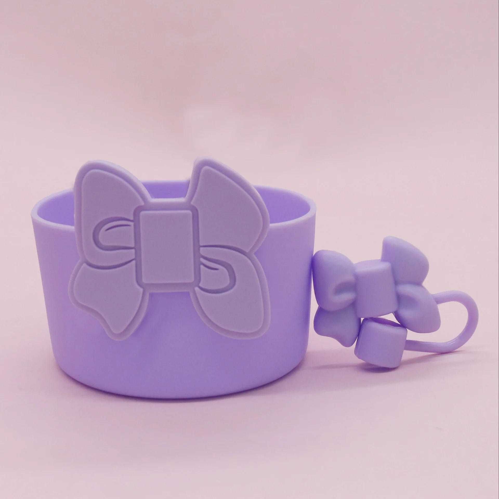 Bow Style 2pcs Cup Accessories Set for Stanley 30oz 40oz Tumbler Cup Water Bottle  Bow 10mm Silicone Straw Cover Topper Cap - view 3
