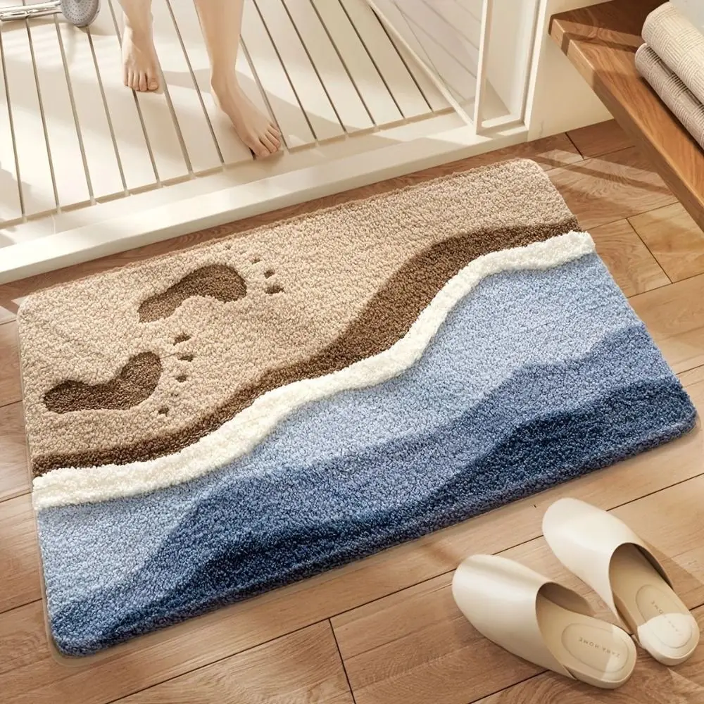 New Polyester Fiber Cartoon Animal Doormat Warm Insulating Entrance Hallway Doormat Non-Slip Bathroom Rug Home Decor