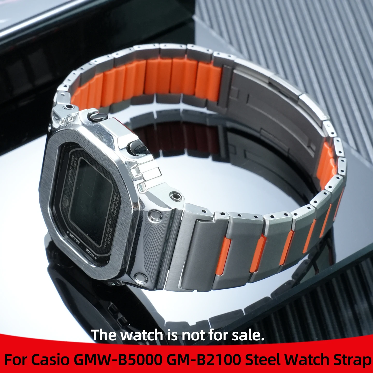 GMW-B5000 Modified Stainless Steel Bracelet For Casio GMWB5000 GM-B2100 Color Blocked Metal Watch Strap Fashion Waterproof Band