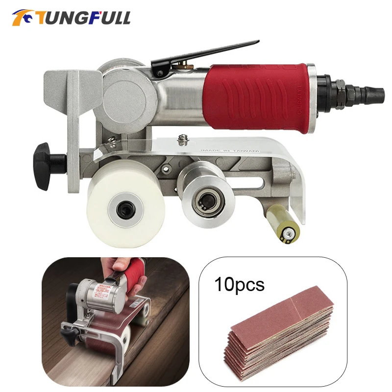 

3/8" Air Belt Sander 60x260mm Sanding Grinding Machine Belt Grinder for Air Compressor Sanding Pneumatic Tool with 10PCS Belts