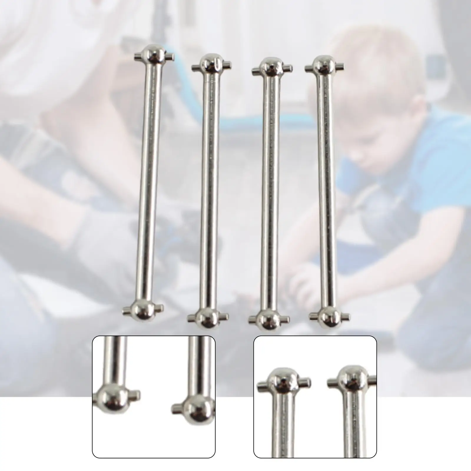 4x RC Auto Metalen Hond Bot As Hobby Model Auto Deel, Vervanging, Achter Dogbone Aandrijfas Reserveonderdelen voor Wltoys 244016 1/24 RC