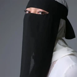 Schwarze Perlen Chiffon Schal Niqab Perle Gesicht hochwertige schwarze Chiffon Niqab muslimische Gesichts bedeckung Hijab islamische Schal Frauen Gebet