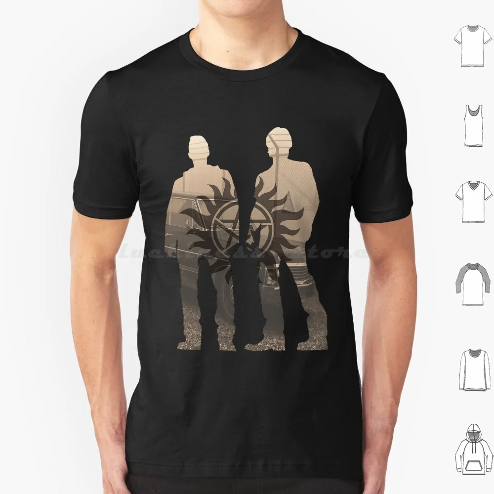 Winchester Brothers Silhouette T Shirt Men Women Kids 6Xl Supernatural Dean Winchester Sam Winchester Spn Castiel Winchester