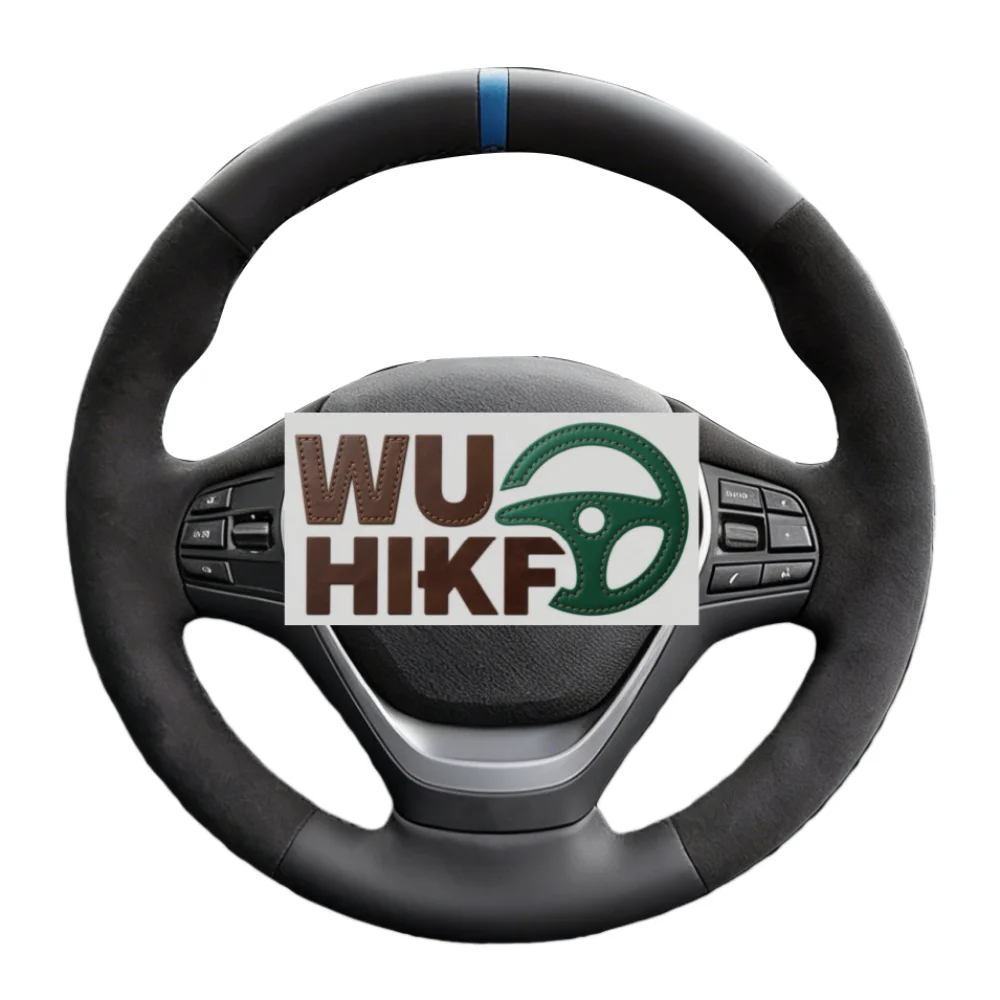 

Hand Sewing Suede Car Steering Wheel Cover For BMW F20 F45 2012-2018 F30 F31 F34 2013-2017 F32 F33 F36 Customized Steering Wrap