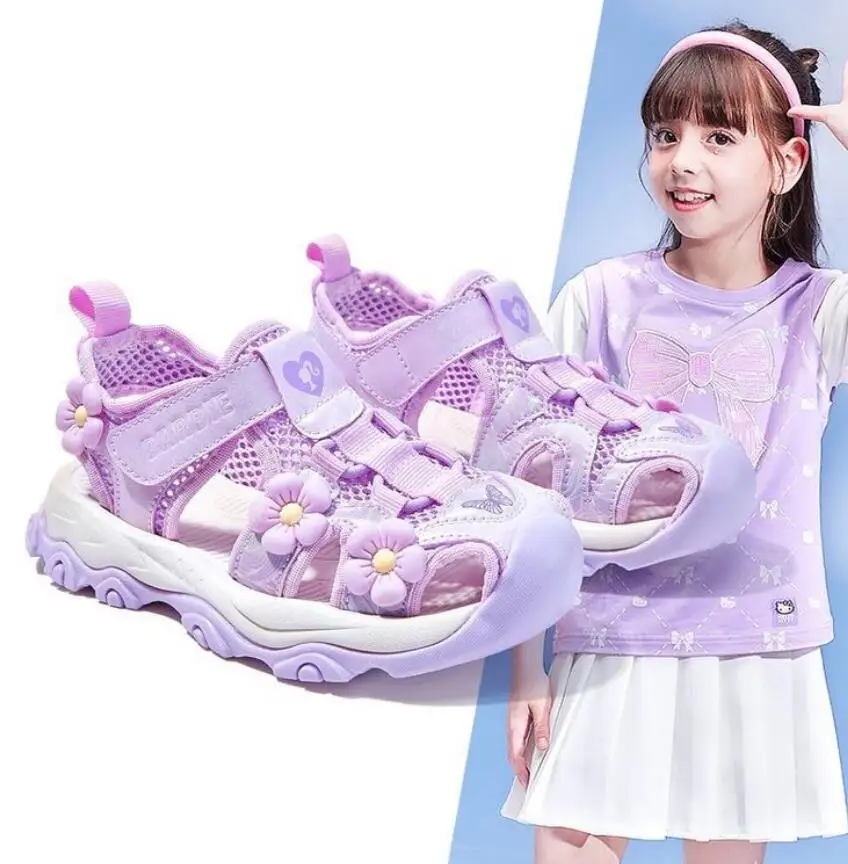 

Children's Mesh Sports Sandals 2026 Summer Fashion Flower Girl Princess Sandals Soft Sole Casual Sports Kids Beach Shoes