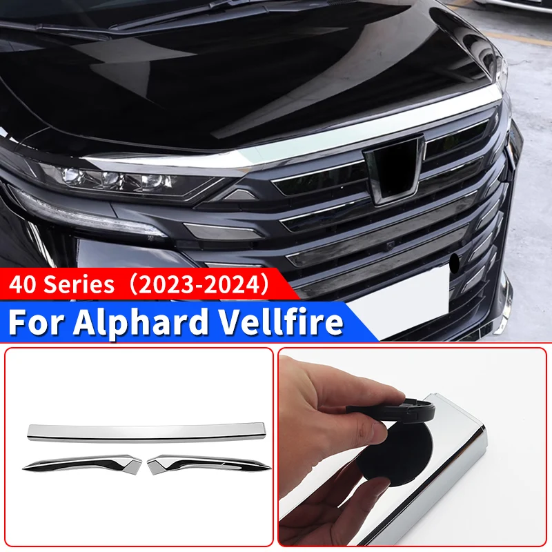 

Для 2023 2024 Toyota Alphard Vellfire капот автомобиля хромированная Декоративная полоса 40 серии внешние модернизированные аксессуары комплект кузова