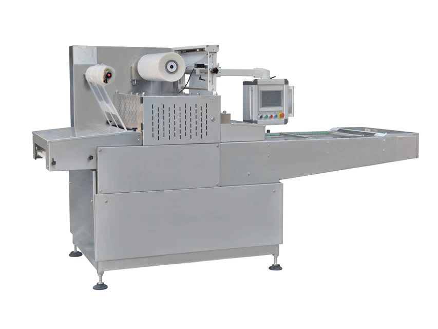 เครื่องซีลสูญญากาศแบบอัตโนมัติสำหรับบรรจุอาหารในกล่องอาหารกลางวัน รุ่น HVT-550A/2 ยี่ห้อ Hualian Industrial