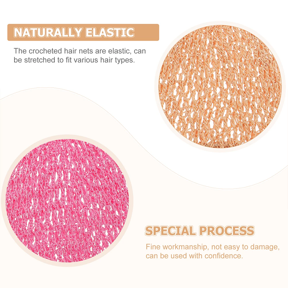 

2 Pcs Dance Hair Net for Buns Girls Mesh Covers Manual Nets Women Long