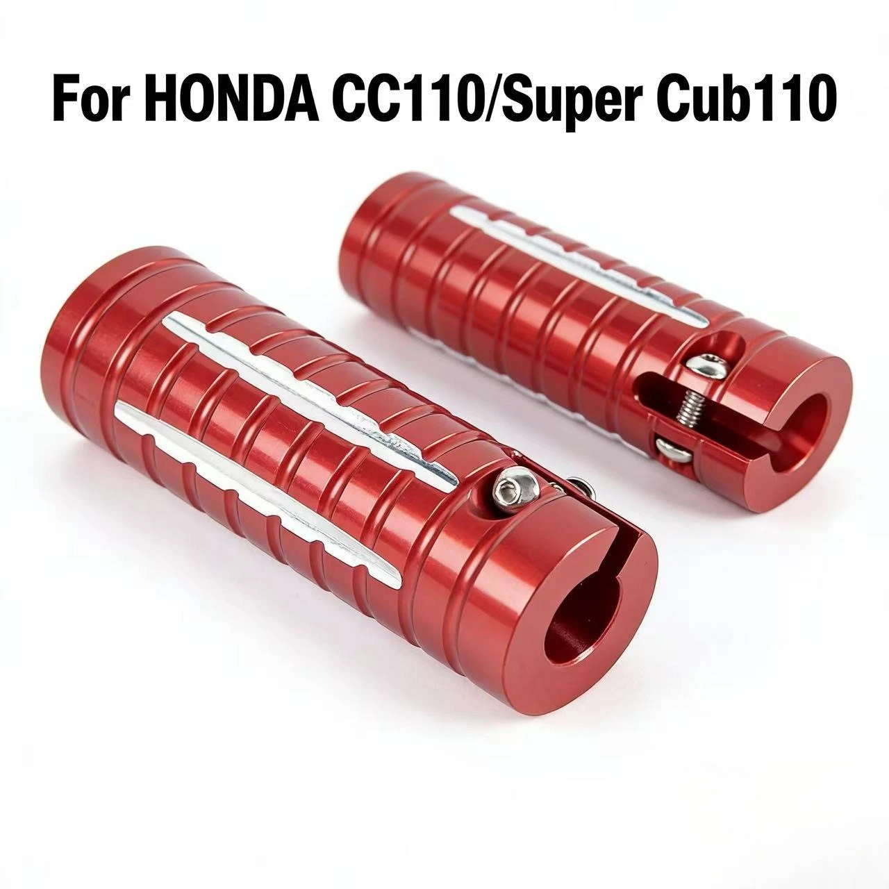 

Front Driver Footpegs Motorcycle Aluminum Footrest Foot Pegs Accessories For Honda Cross Cub 110 CC110