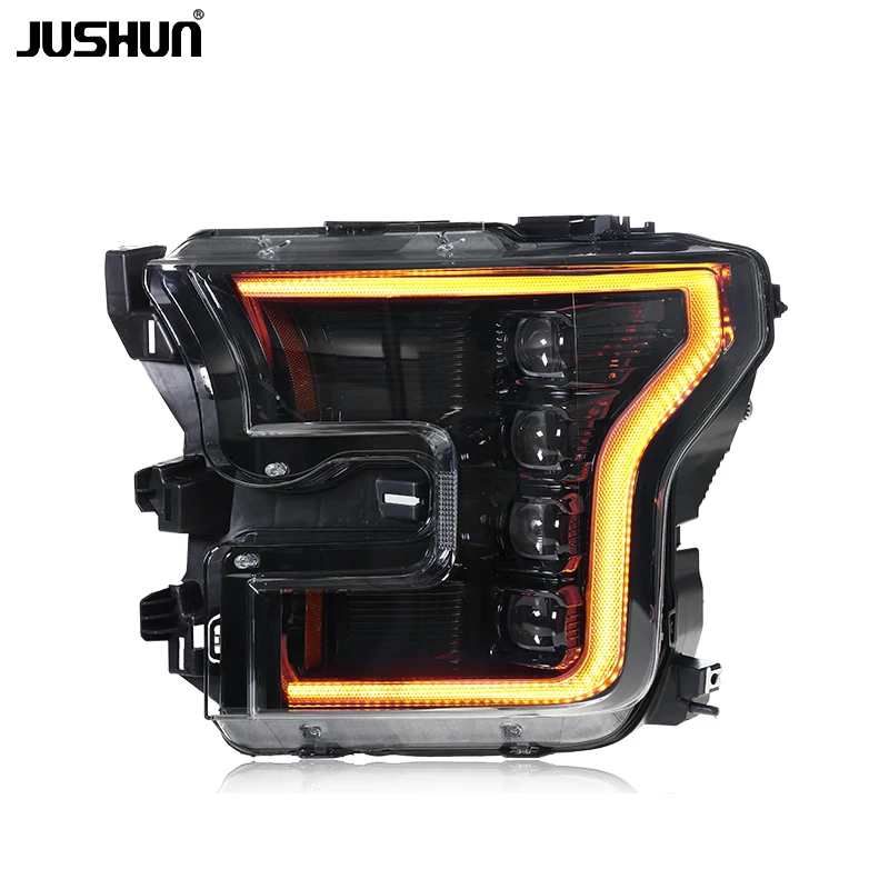 JUSHUN 2015-2020 フォード F150 SVT ラプター ヘッドライトアセンブリ 黄変なし 新品 オート フォーレンズ カーヘッドランプ
