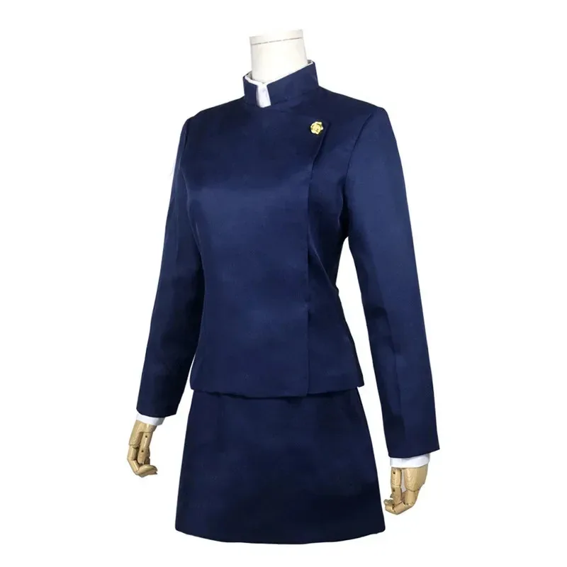 주술회전 마키 젠인 코스프레 의상 마키 젠인 안경 가발 상의 스커트 풀세트 마키 할로윈 파티 유니폼 (여성용/남성용)