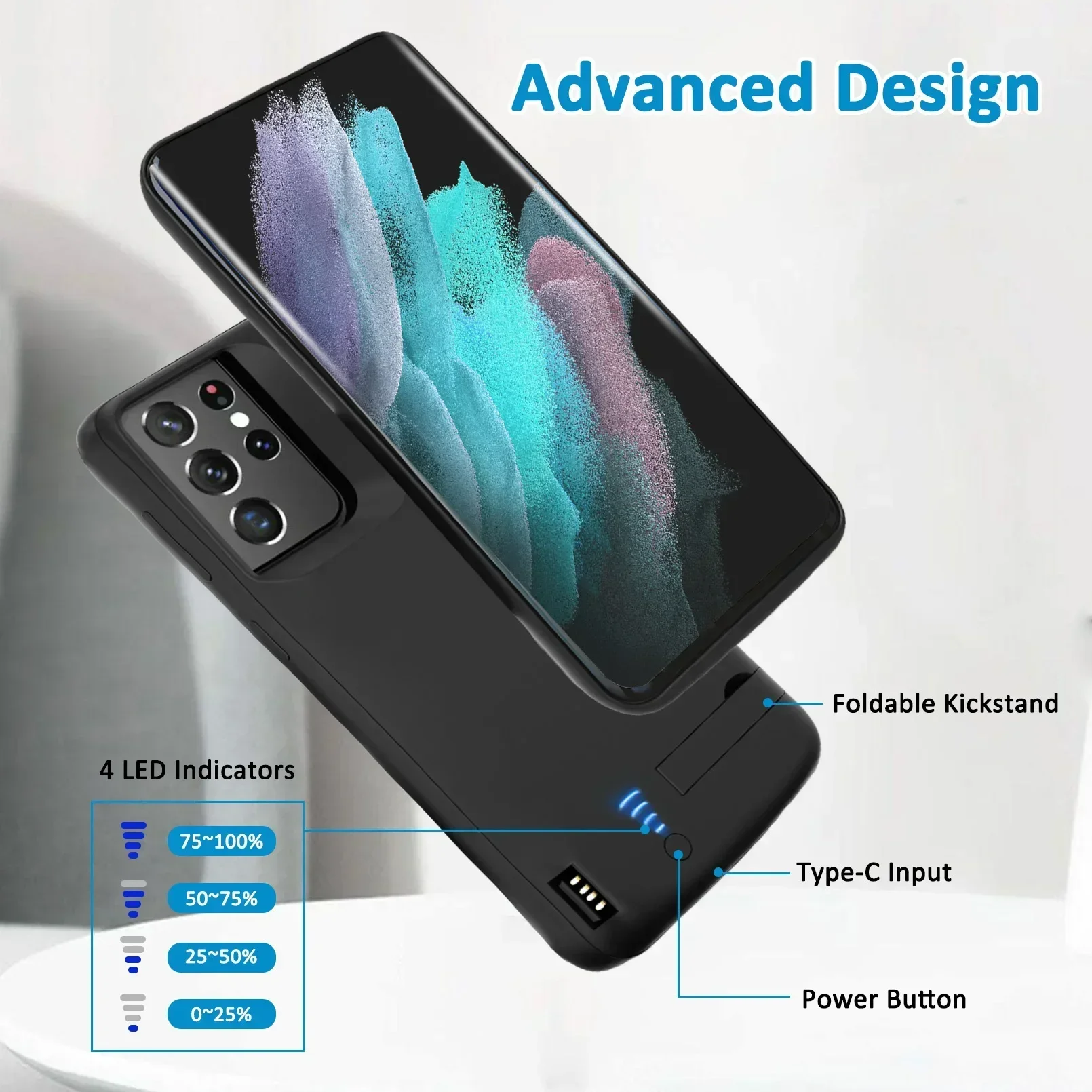 10000Mah Battery Case For Samsung Galaxy S24 S23 Ultra S22 S8 S10 S10e Note 20 8 9 10 S20 FE Plus S21 + Ultra Power Bank Charger