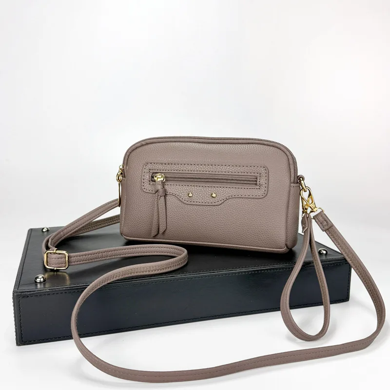 حقيبة أنيقة فاخرة للنساء 2025 حقائب ذات علامة تجارية جديدة حقيبة يد نسائية عالية الجودة حقيبة كتف البقرة العصرية #3