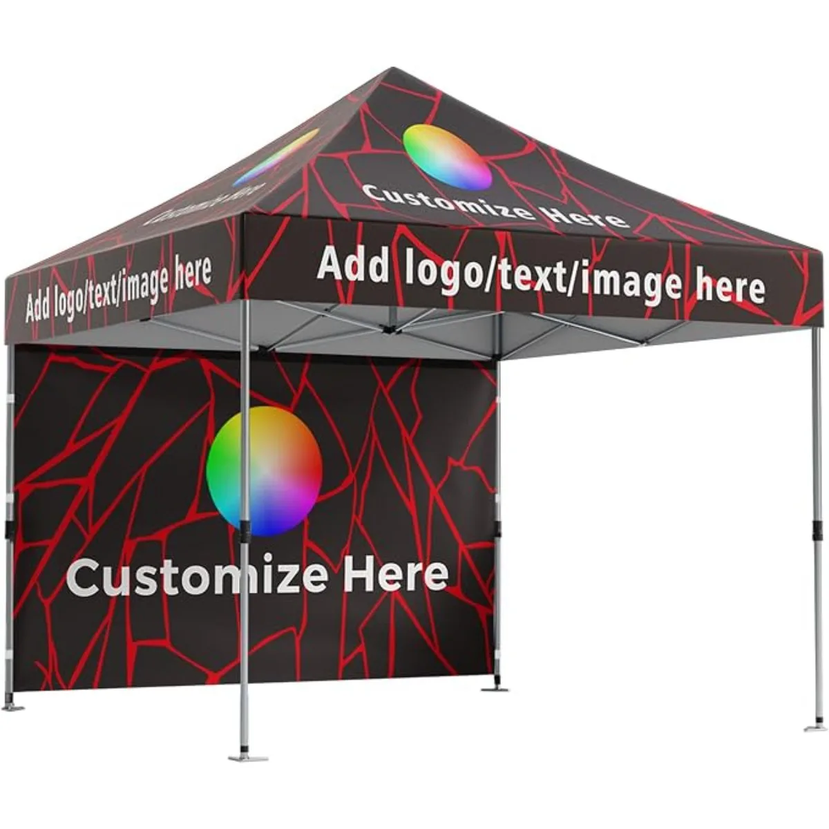 Custom 10x20 Canopy Tent Top with Logo Printed Replacement Cover for Commercial Events Trade Shows Outdoor Advertising view 4