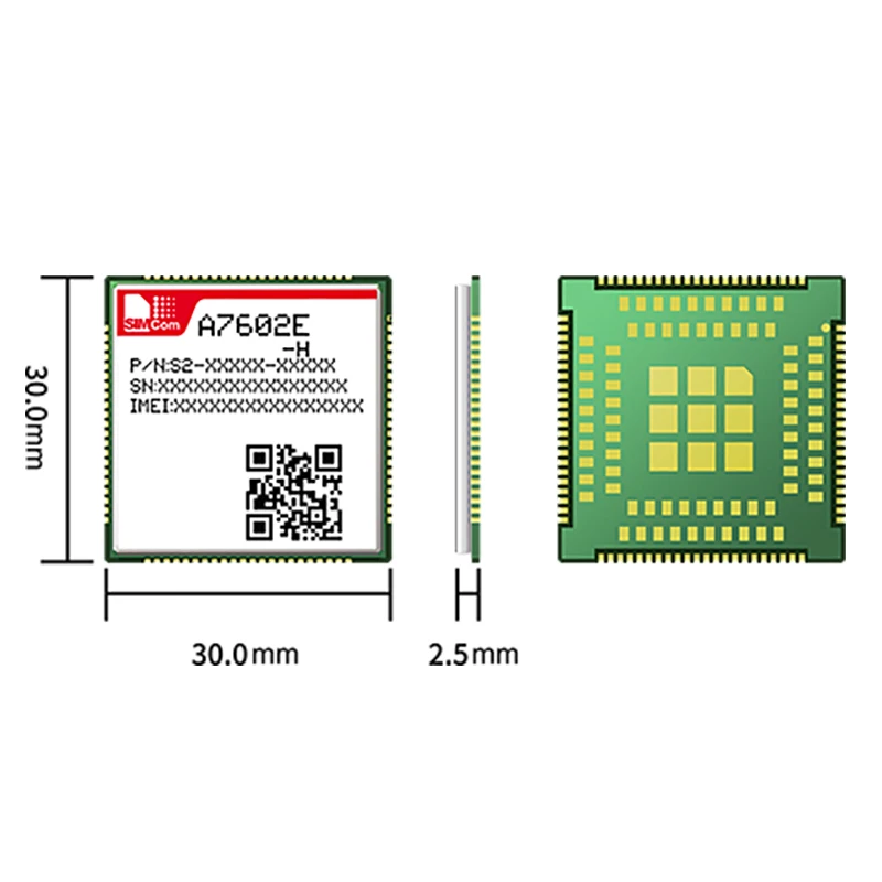 

SIMCom A7602E-H SMT TABE LABD LTE Cat 4 4G module LTE-TDD/LTE-FDD/HSPA+/GSM/GPRS/EDGE B1/B3/B5/B7/B8/B20/B28