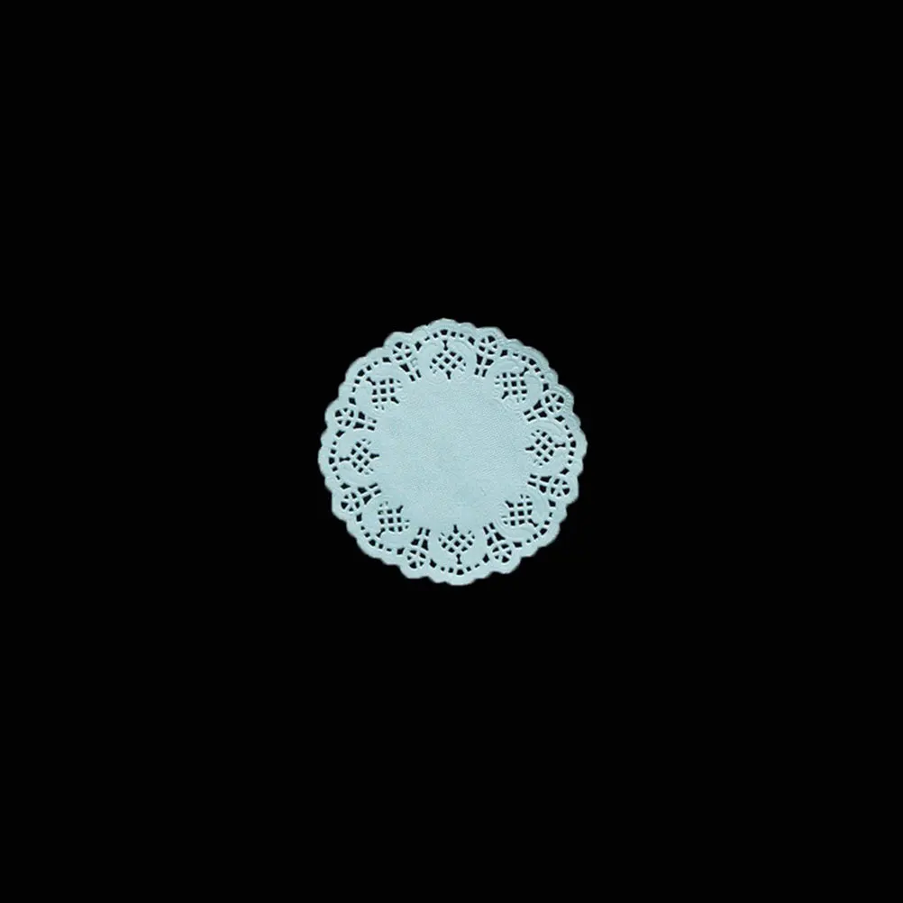 

300pcs Colorful Floral Base Round Oil-Absorbing Disposable Lace Doilies For Baking Decoration Wedding Party Tray Table Plate