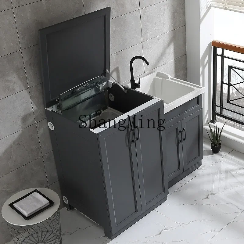 

SM washing machine cabinet combination waterproof sunscreen drum laundry cabinet significant other wash basin integration