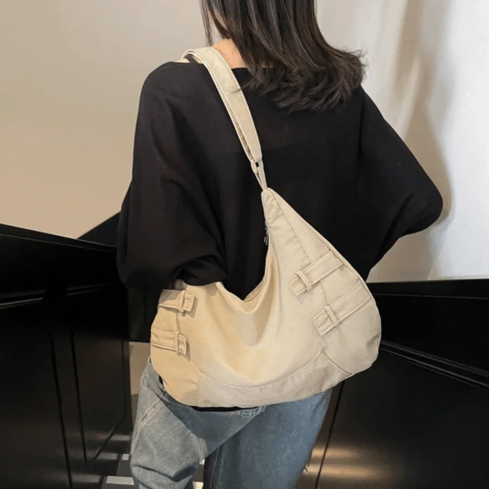 

Сплошной цвет в японском стиле, легкая большая сумка, винтажные массажные сумки большой вместимости, универсальные сумки-портфели с клецками, сумка