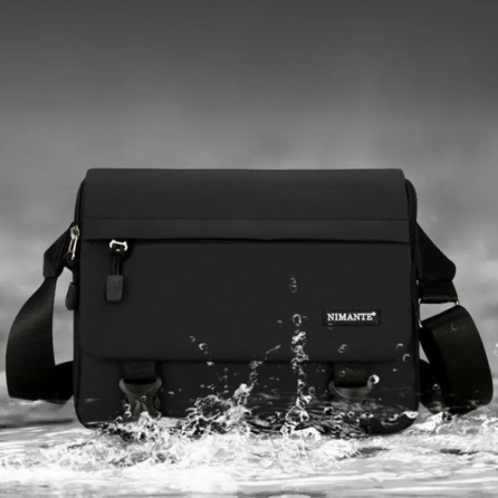 

Водонепроницаемая мужская сумка через плечо большой емкости с несколькими карманами, студенческая сумка через плечо, черная сумка для телефона, сумка-мессенджер