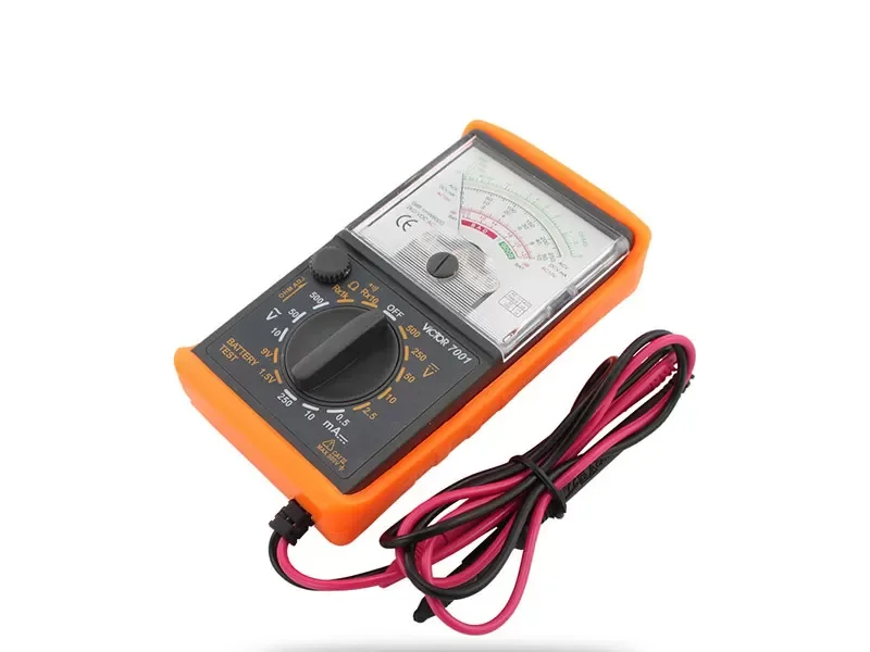 VICTOR 7001handheld mini manual 15 range analog multimeter tester ac dc 500v 10a