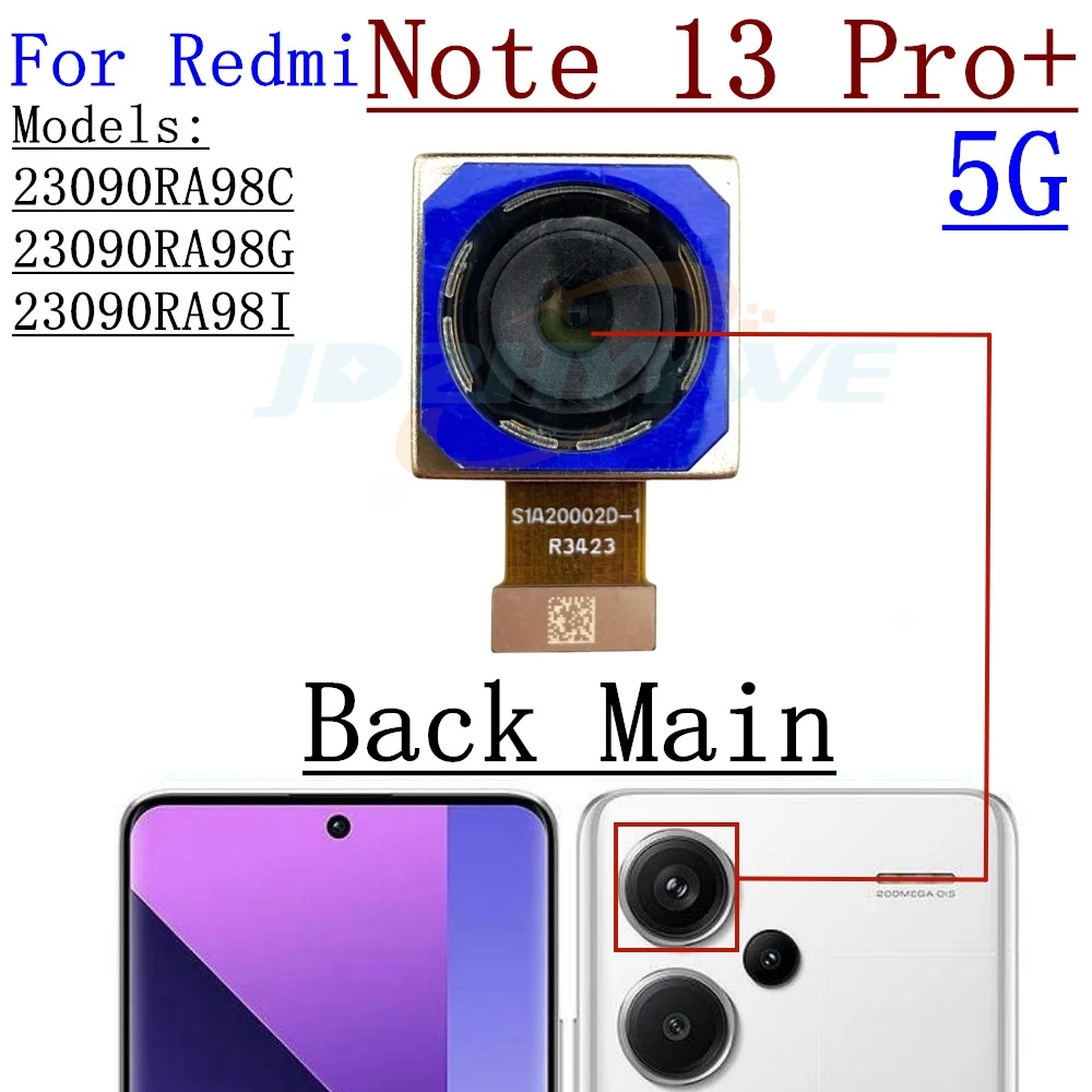For Xiaomi Redmi Note 13 Pro+Plus 5G Wide Rear Back Facing Camera
