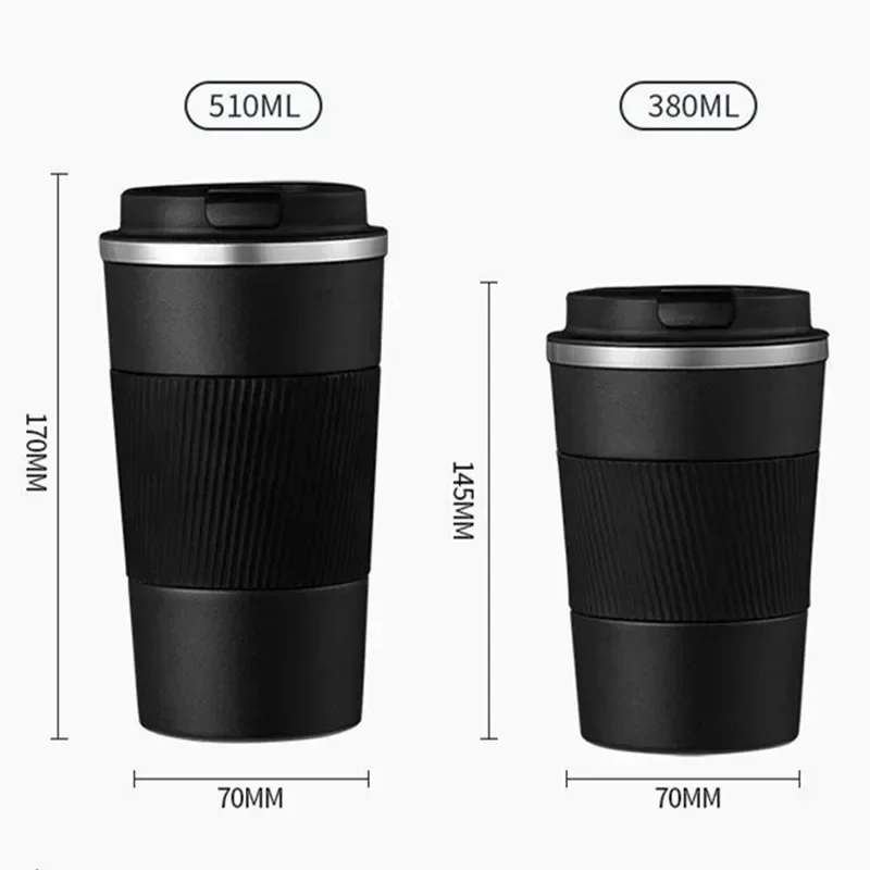 510ml Stainless Steel Coffee Cup Thermal Mug Garrafa Termica Cafe Copo Termico Caneca Non-slip Travel Car Insulated Bottle