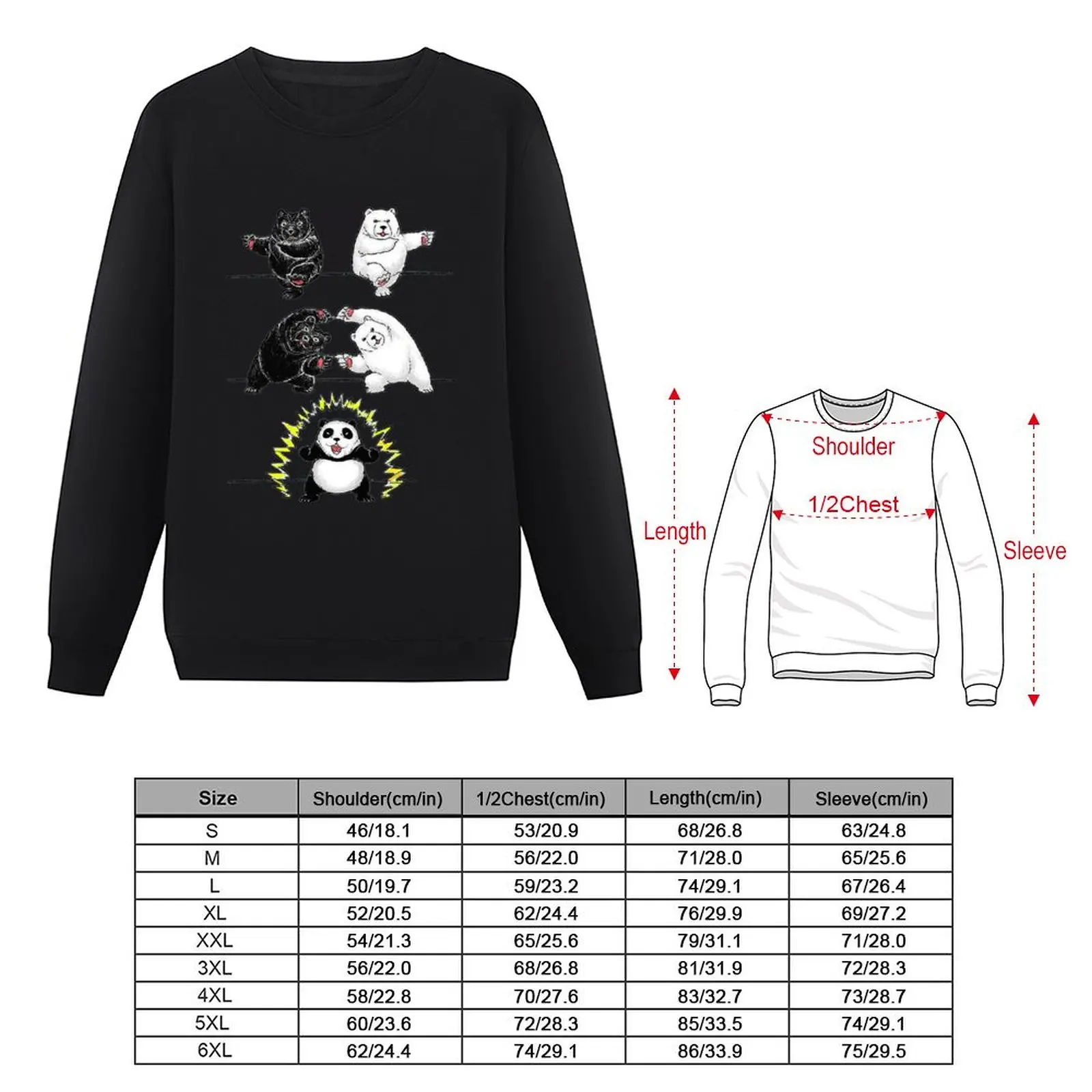 Panda Fusion Classic Pullover Hoodie male clothes oversize sweatshirts