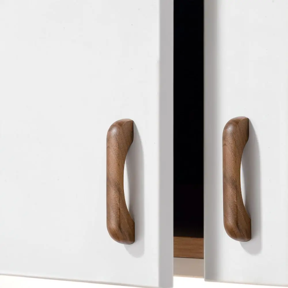For Yingdun Wooden Cabinet Pulls Bridge Style Minimalist Walnut Beech Drawer Knob Kitchen Furniture Hardware Decor