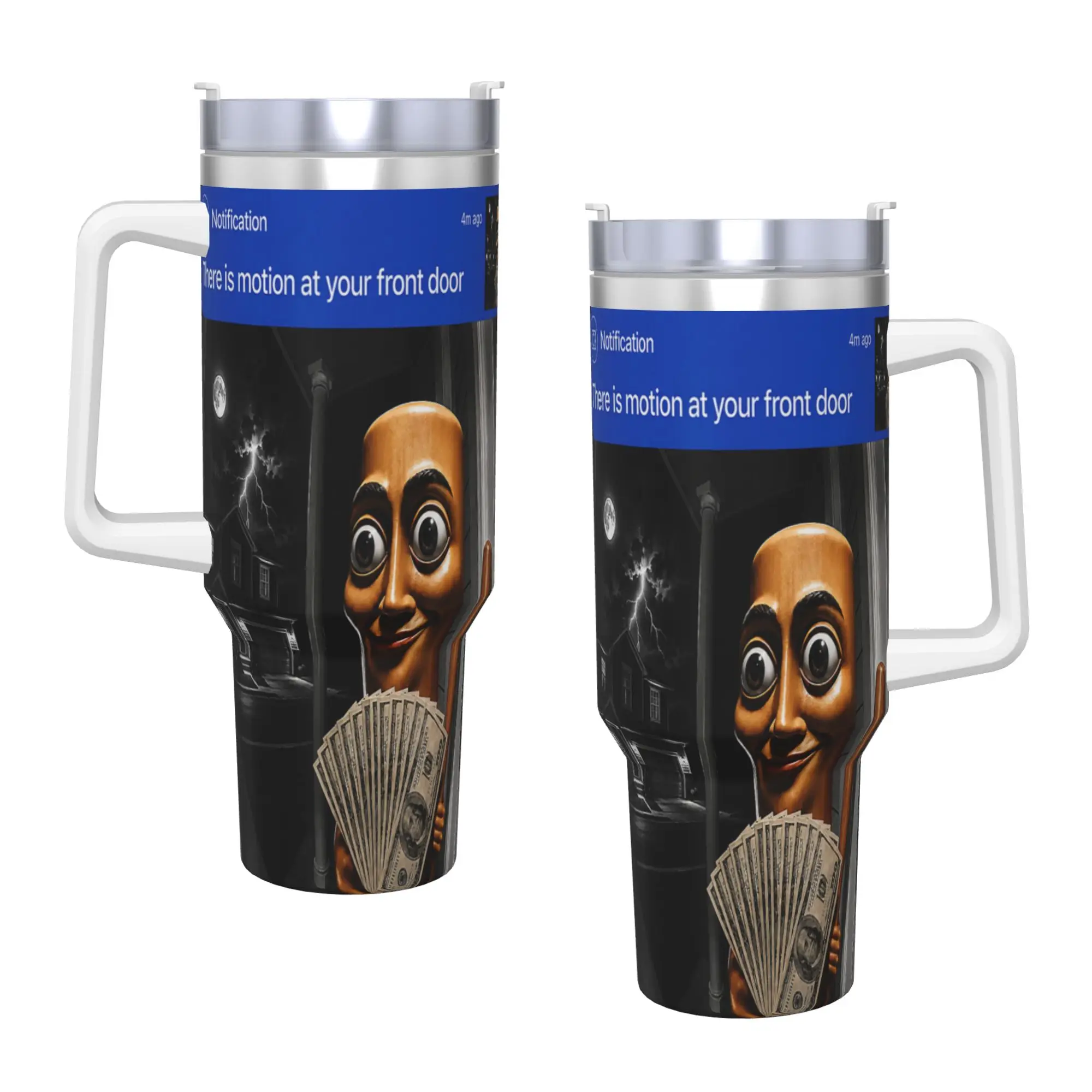Stainless Steel Tumbler There is Motion at Your Front Tung Tung Tung Sahur Memes Coffee Mug  Keep Heat Cold and Hot Car Mugs