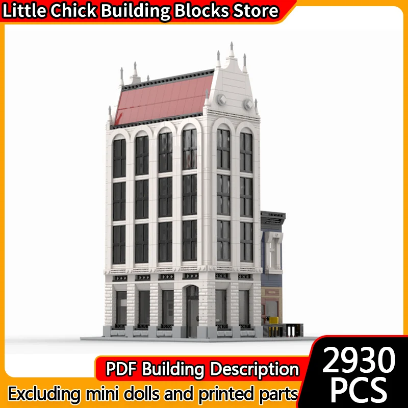 

City Street View Model MOC Building Bricks Old Office Building Modular Technology Children Holiday Gifts Assemble Toys Suit
