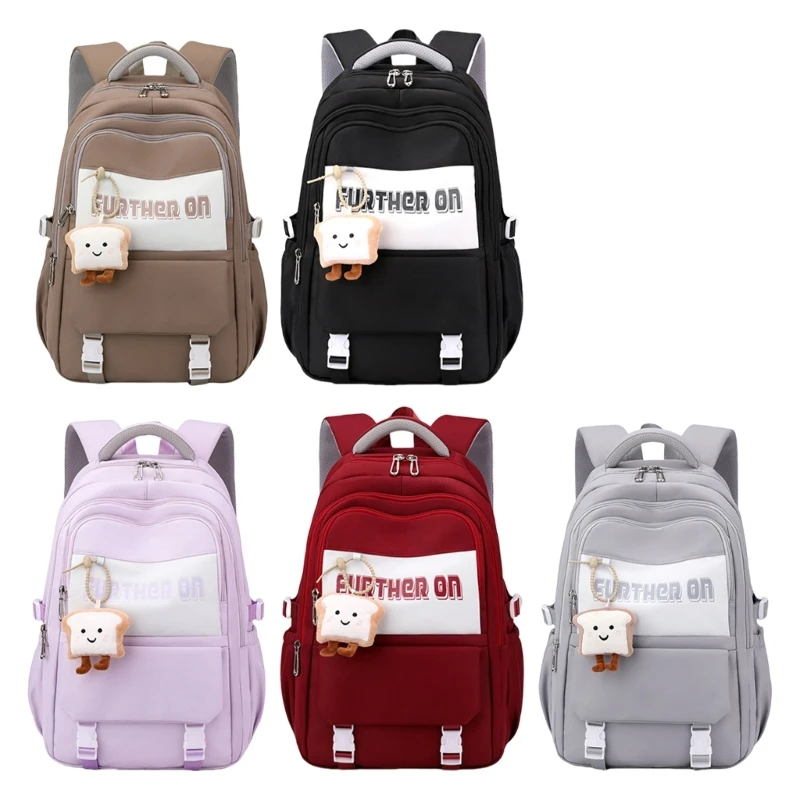 

Fashionable Backpack for Teen Girls Spacious and Practical School Bag with Padded Strap Casual Daypack Rucksack E74B