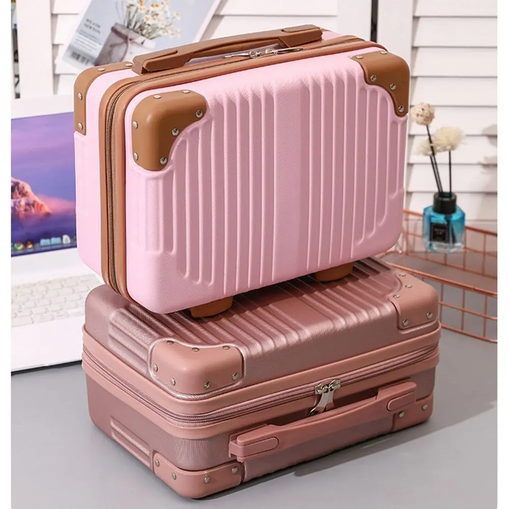 Hot Sales 14 inch Travel Suitcase Hand Mini Makeup Case Travel Luggage Boarding Case For Women