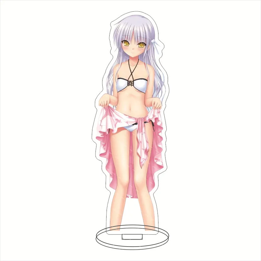 Anime Engel Beats! Otonashi Yuzuru Nakamura Yuri Staat Acryl Ornamenten Accessoires Sexy Figuur Model Geschenken Kinderen Speelgoed