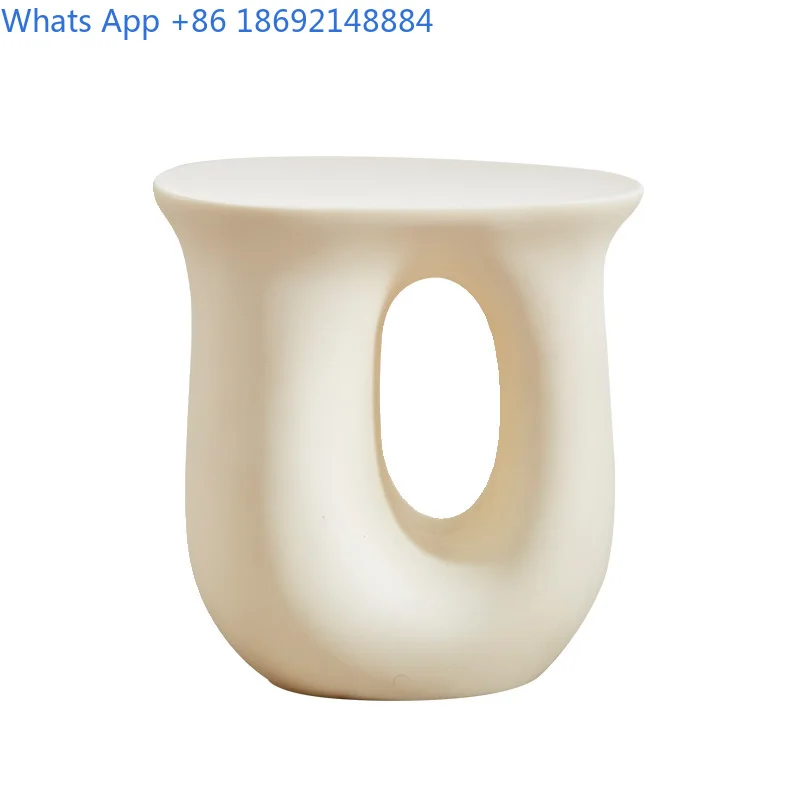Minimalist Living Room Dopamine Style Coffee Table for Small Spaces Sofa Side Table Creative U Shaped Storage Corner Table